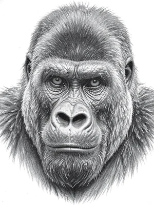Gorilla portrait with soulful eyes