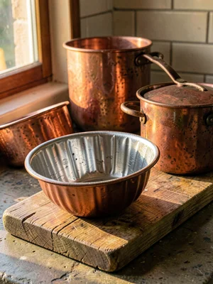 Copper Charlotte Mold Interior