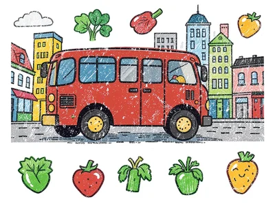 Red city bus