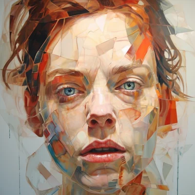 Painting portrait by Jenny Saville. lisa simpson