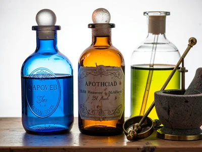 Reagent Bottle Ground Glass Stopper Row