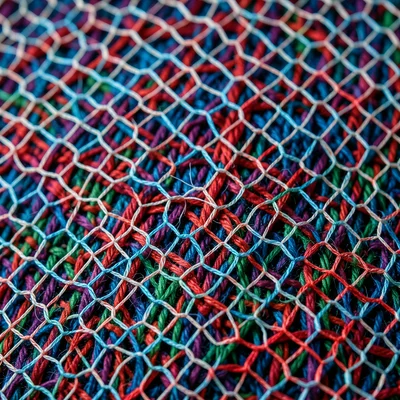 Tulle netting macro, hexagonal mesh of fine nylon thread, geometric lattice repe