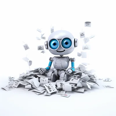 3D plastilina ai chatbot dissasembled on clean white