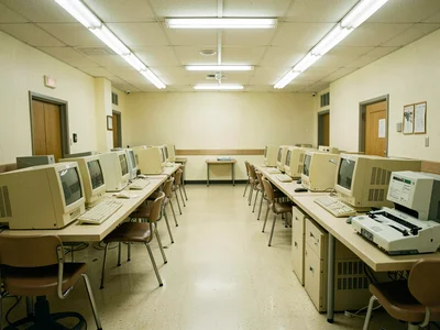 Empty Computer Classroom