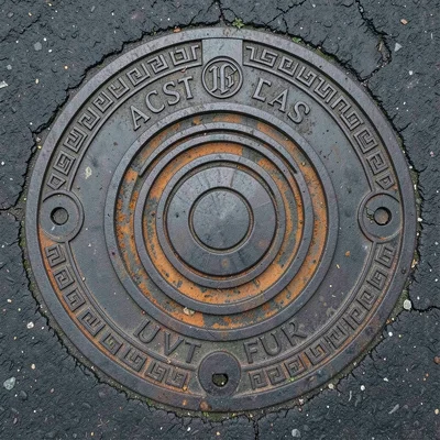 Concentric Ring Pattern Manhole Cover