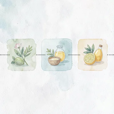 Wide Twitter ad layout with three flat-vector vignettes flowing left to right, c