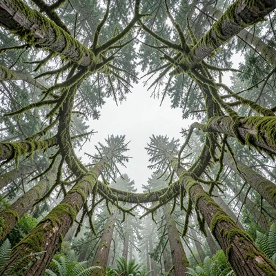 Looking Up Through Canopy Circle