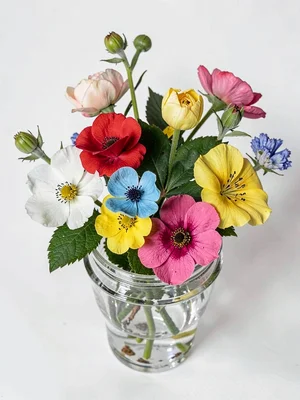 Pressed flowers arrangement