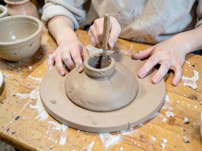 Potter centering clay
