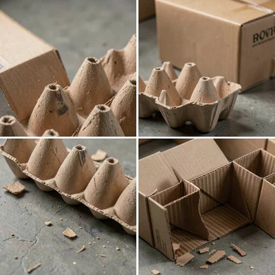 Egg carton texture study, protective geometry, humble engineering