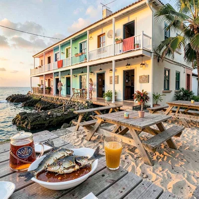 Chattel house colors in Barbados afternoon light, Fish fry at Oistins, grilled f
