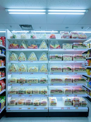 Sandwich Shelf Geometric Clear Packaging