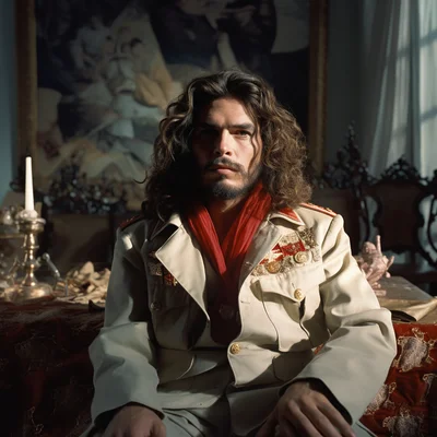 Film still occult portrait of che guevara ceremony. M