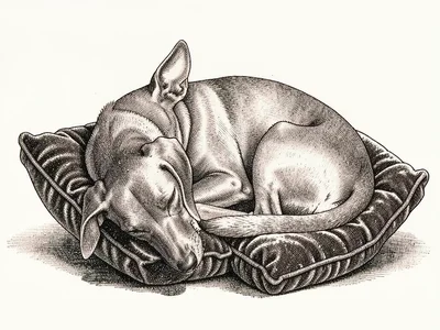 Sleeping greyhound