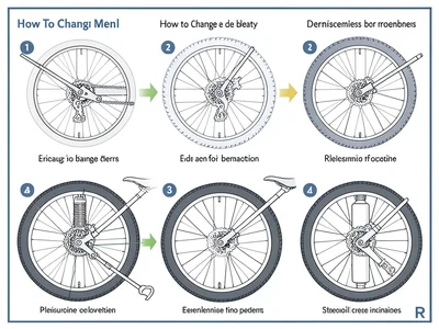 Bicycle tire change instructions