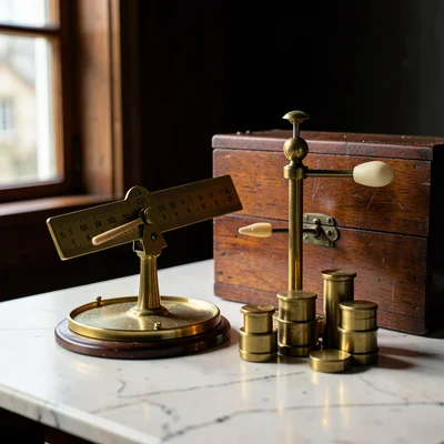 Apothecary Beam Scale with Brass Weights