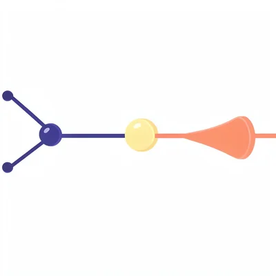 abstract circuit-style line tracing from a single indigo dot through a butter-ye