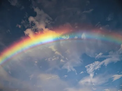 Rare circumhorizontal arc showing spectral colors