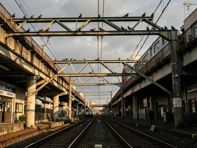 JR tracks from below