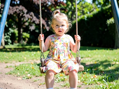 Child on swing