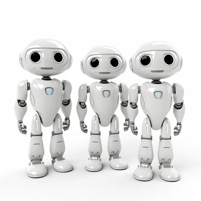 Clean white background 3d plastilina  robot chatbot a