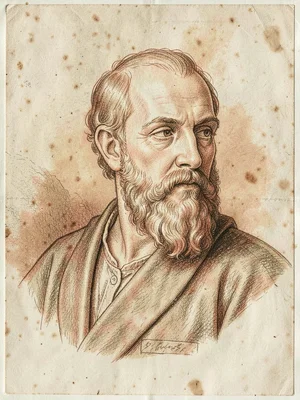 Bearded man portrait bust
