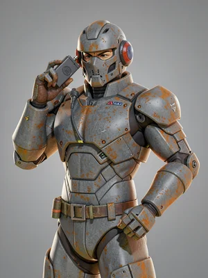 Holding a sealed comm-pack to the helmet ear in the final pre-launch check, the 