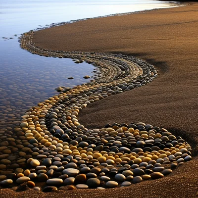 Land Art Photo Andy Goldsworthy-Inspired A winding ri