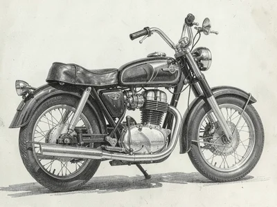 Vintage motorcycle with chrome