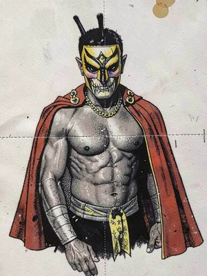 Lucha libre wrestler portrait