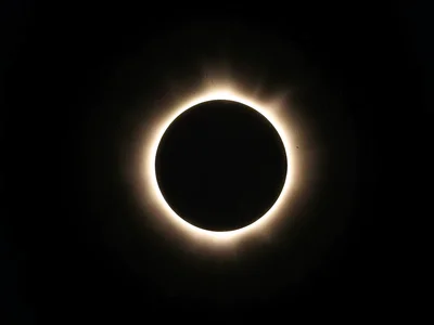 Eclipse with corona as sole light