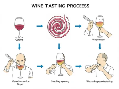 Wine tasting process diagram