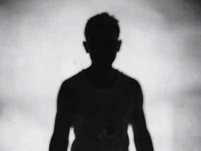 Figure shadow more prominent than person