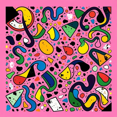 Memphis eighties terrazzo pattern