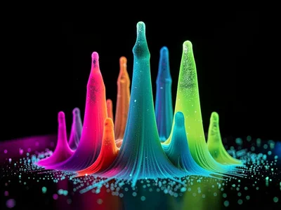 Ferrofluid forming tall spires in response to rhythmic pulse