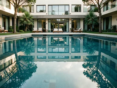 Pool reflection perfect mirror