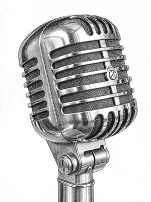 Vintage chrome microphone