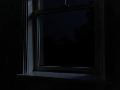 Window showing night darkness