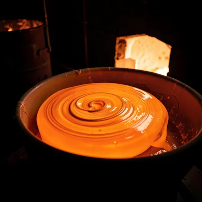 Surface Texture of Molten Glass