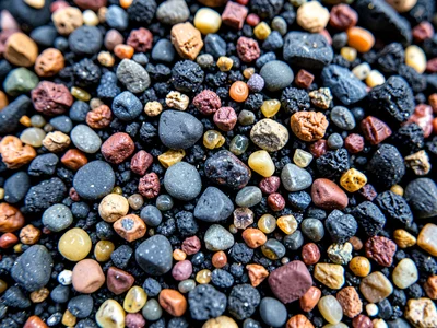 Grain shapes from round to angular