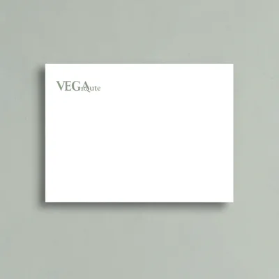 Vega-quotecard composition on muted sage background, calm formal feel, no readab