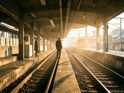 Empty Tennoji Station platform