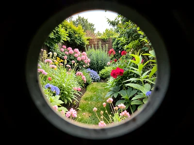 Garden pinhole view