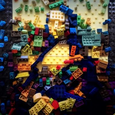 Photo of lego bricks on a carpet floor only lego bric