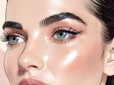 Perfect arched eyebrow detail