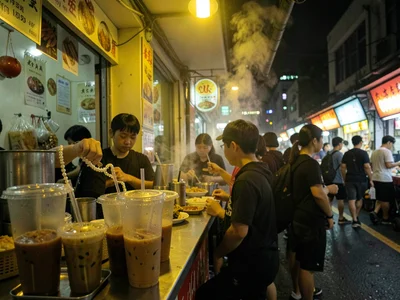 Bubble tea shop interior