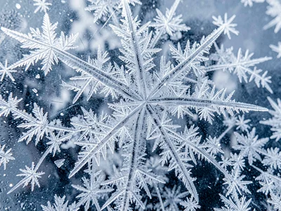 Frozen breath condensing into instant crystal formation