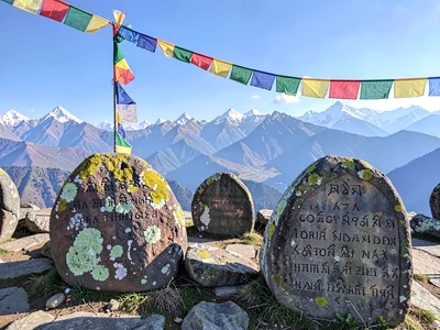 Mani stones with mantras