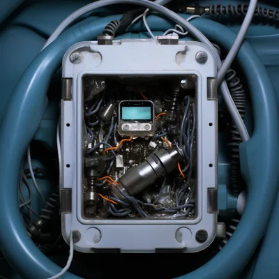 Matthew Barney photo of an iphone inside a motor