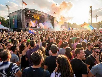 Festival crowd energy